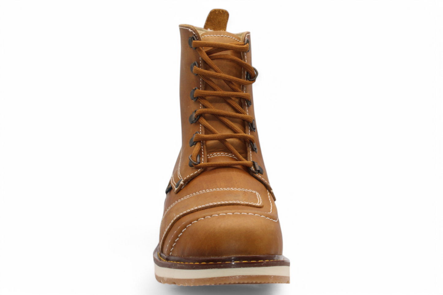 Men’s Leather Work Shoe – Round Toe | Soft Toe | Rubber Sole Honey
