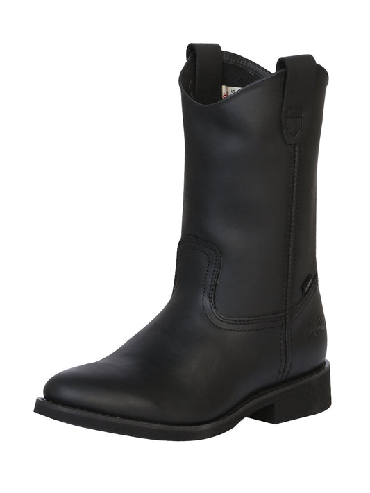 Establo Men's Work Boot - Leather Grasso -  Black 311