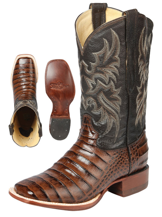 El Señor de los Cielos Men’s Rodeo Boot - Imitation Caiman Belly Leather - Brown

 44937
