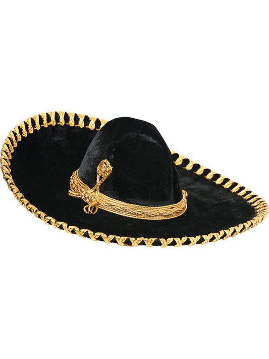 Kids 
Mexican Charro Hat Velvet Black/Gold 600318
