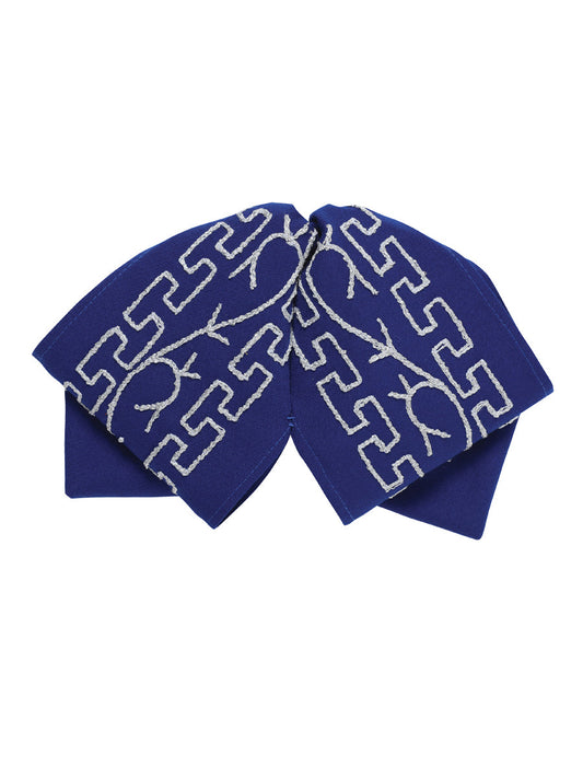 Adult 
Mexican Charro Bow Tie 100% Polyester Royal Blue/Silver 601115