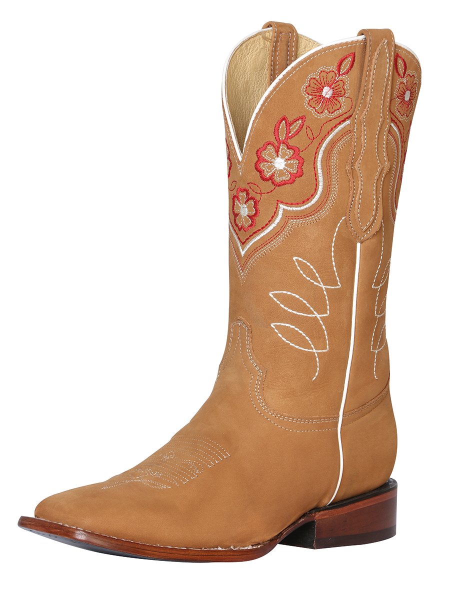 Botas de Gamuza Original para Mujer Horma Rodeo Durazno