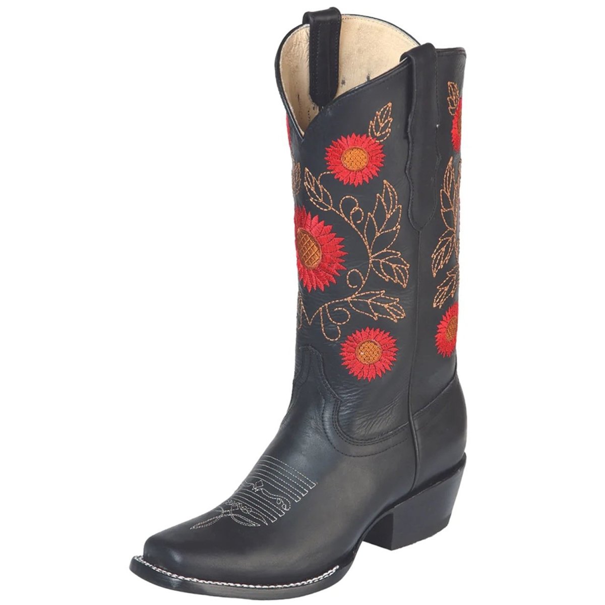 Botas de Cuero Crazy para Mujer en Horma Rodeo Negro