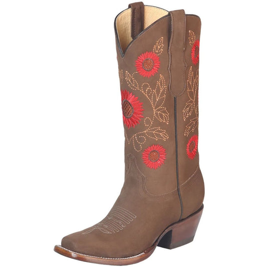 Botas de Gamuza Original para Mujer en Horma Rodeo Camel