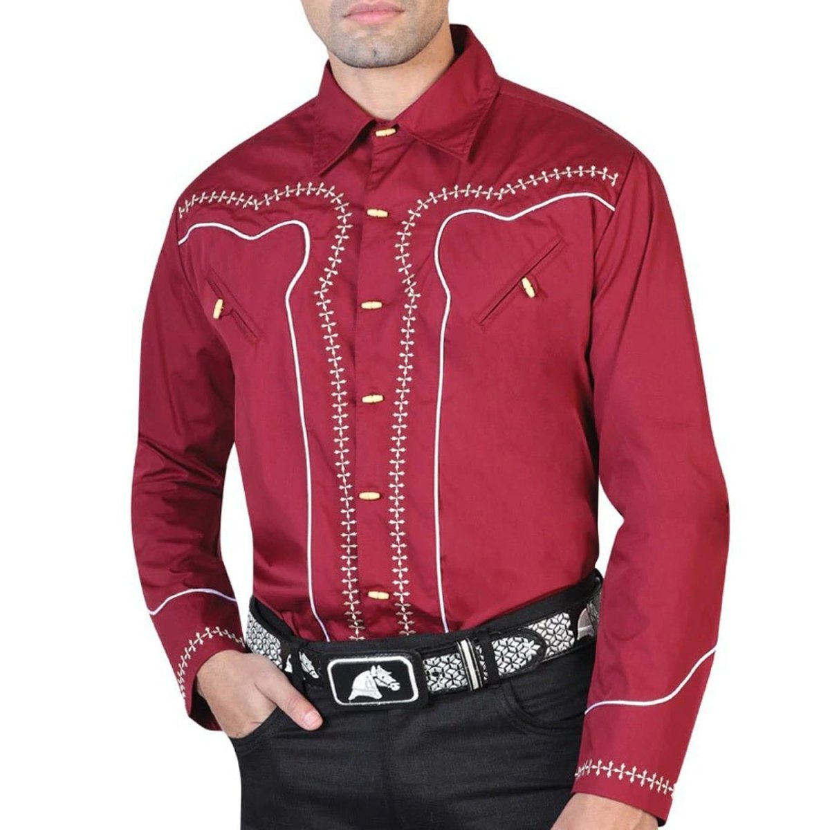 Camisa Charra Bordada El General (42550)