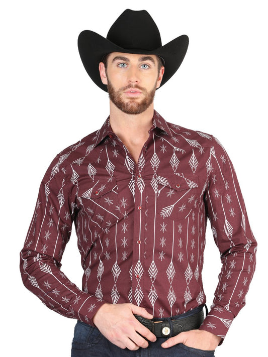 Camisa de Moda Color Vino (44435)