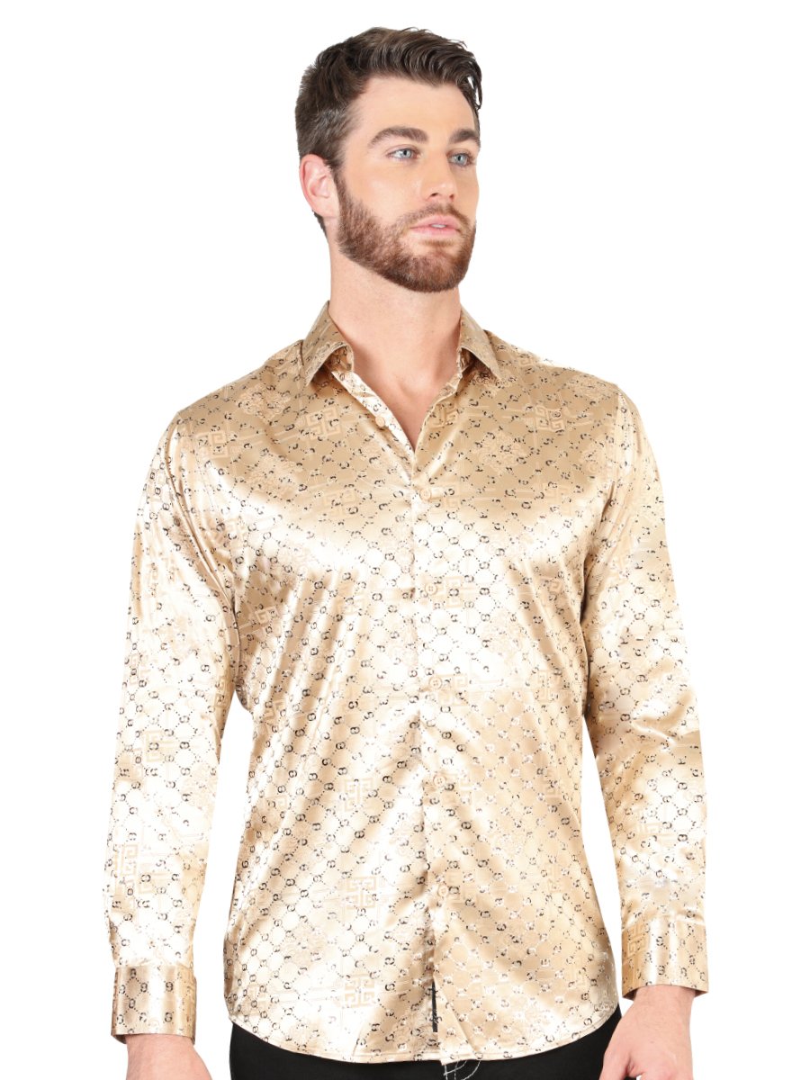 Camisa de Moda El Señor de Los Cielos Color Beige (44547)