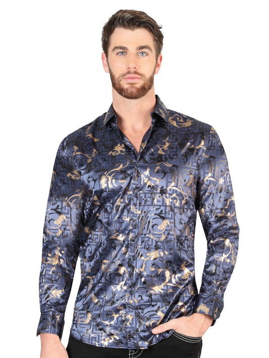 Camisa de Moda El Señor de los Cielos Color Navy Blue (44589)