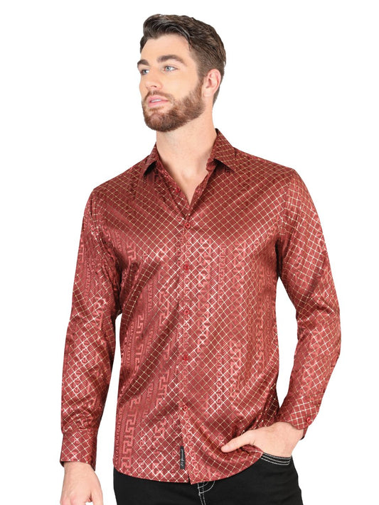 Camisa de Moda El Señor de los Cielos Color Vino (44552)