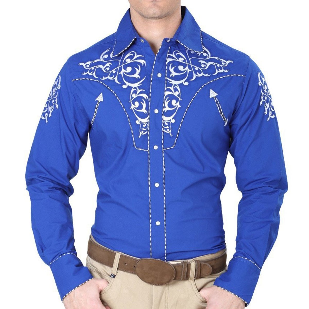 Camisa Vaquera Bordada El General (40993)