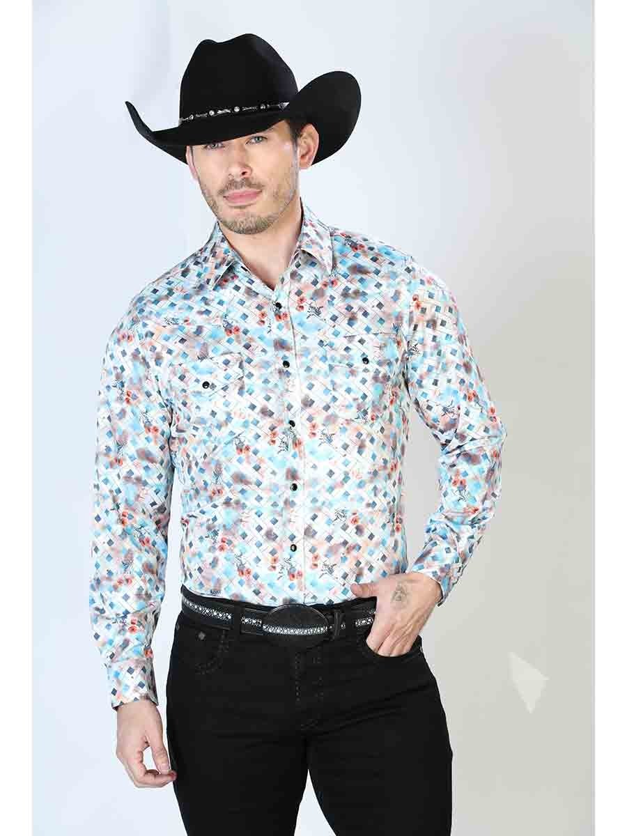 Camisa Vaquera de Moda El Señor de los Cielos Azul Multicolor (43933)