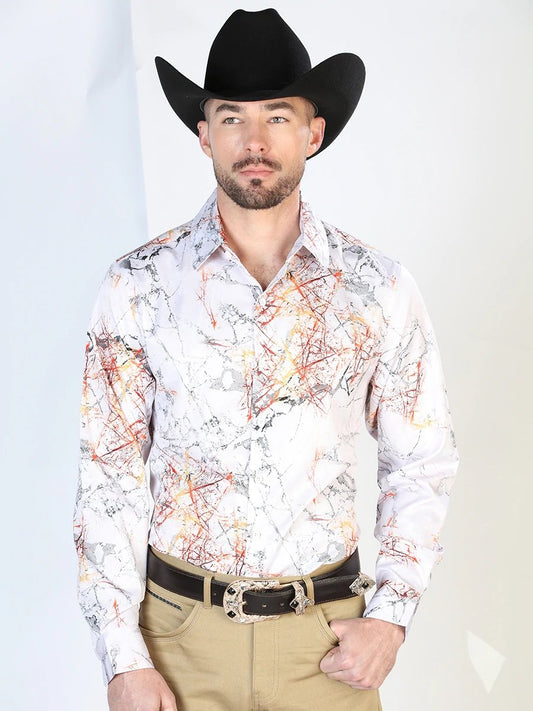 Camisa Vaquera de Moda El Señor de los Cielos Blanca (43993)