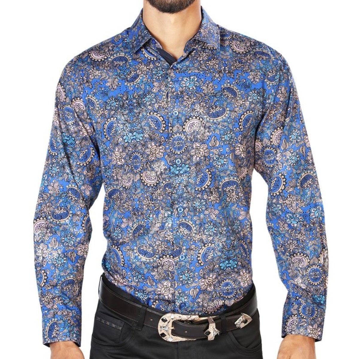 Camisa Vaquera de Moda El Señor de los Cielos Color Azul (43860)