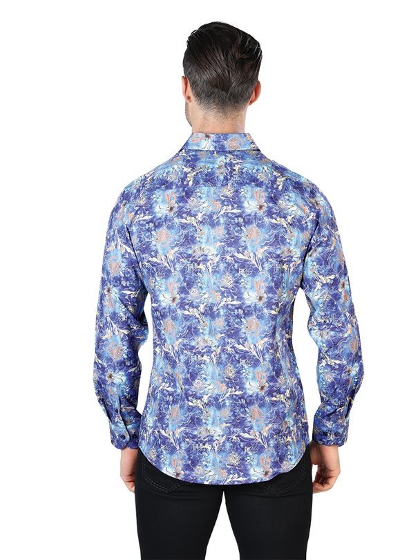 Camisa Vaquera de Moda El Señor de los Cielos Color Azul (44050)