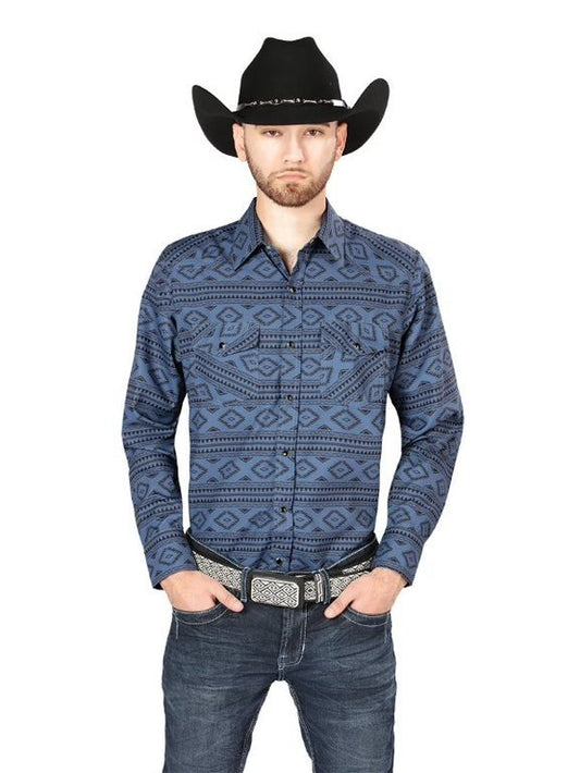 Camisa Vaquera de Moda El Señor de los Cielos Color Dark Blue (44204)