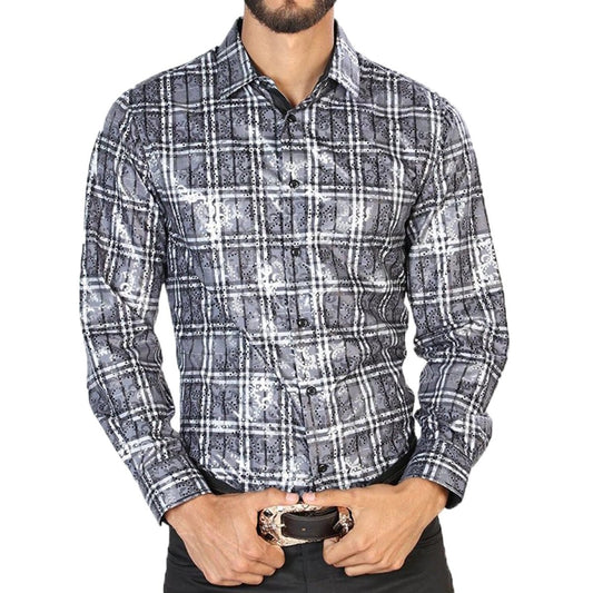 Camisa Vaquera de Moda El Señor de los Cielos Color Gris (43789)