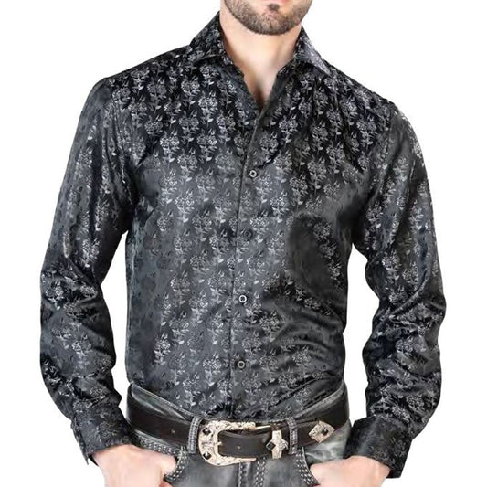 Camisa Vaquera de Moda El Señor de los Cielos Color Negro (43753)