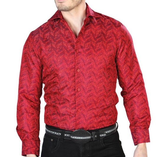 Camisa Vaquera de Moda El Señor de los Cielos Color Rojo (43709)