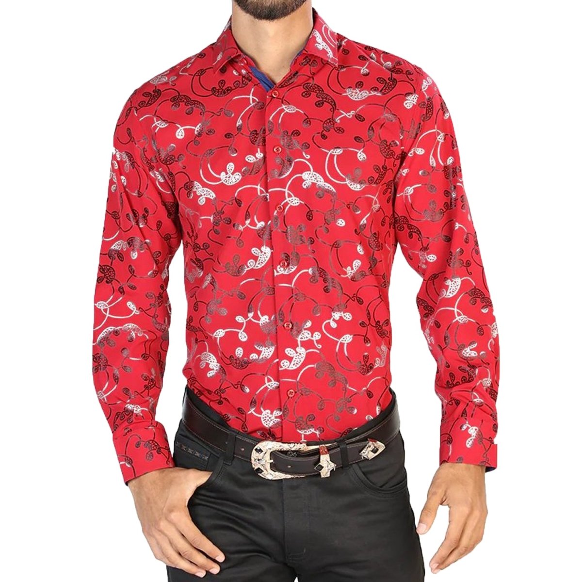 Camisa Vaquera de Moda El Señor de los Cielos Color Rojo (43901)