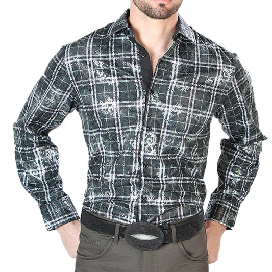 Camisa Vaquera de Moda El Señor de los Cielos Color Verde (43853)