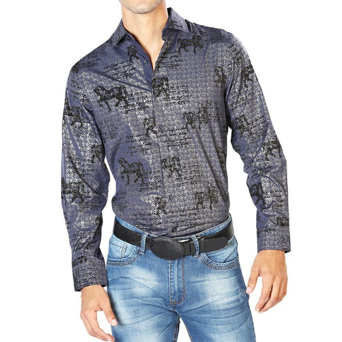 Camisa Vaquera de Moda El Señor de los Cielos (43598)