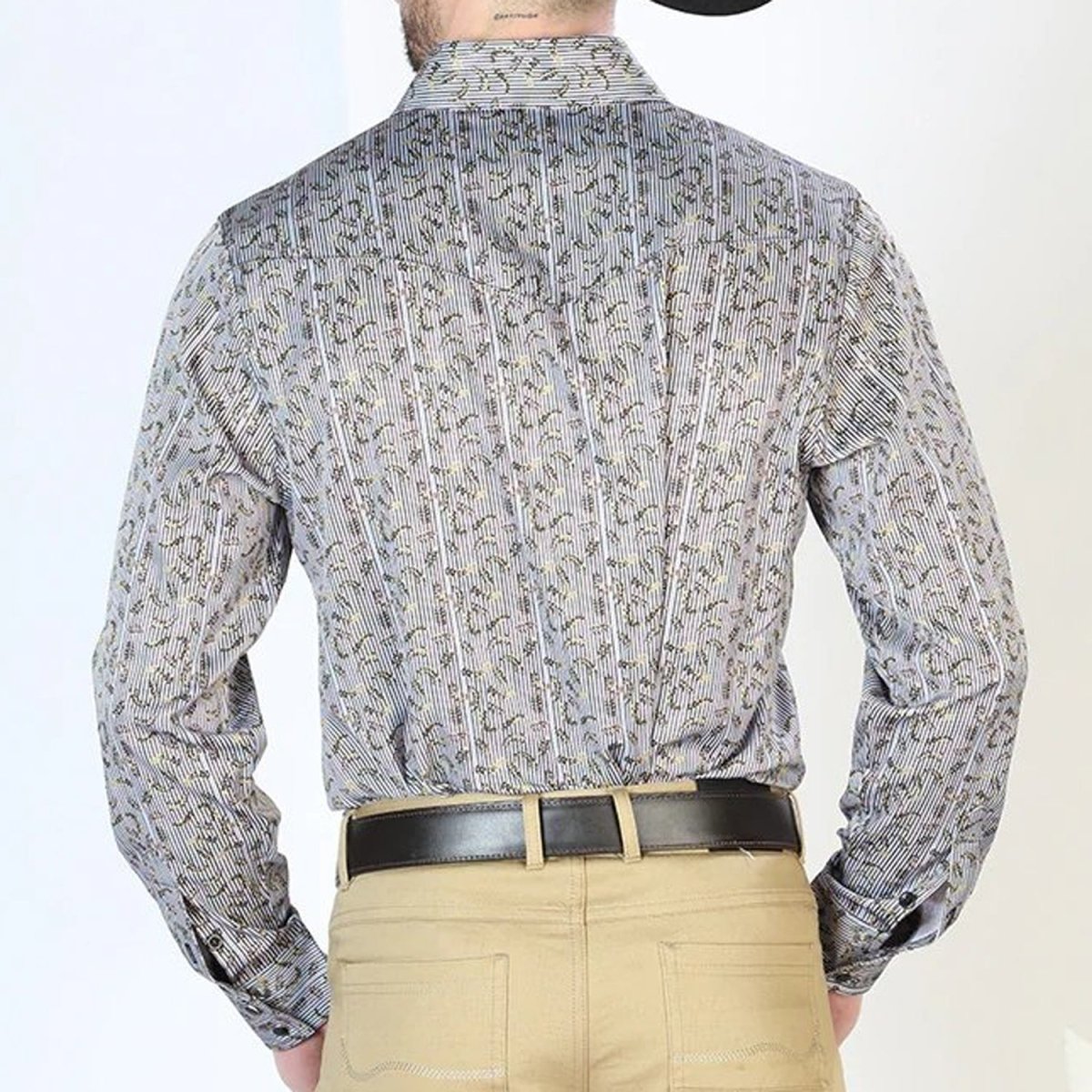 Camisa Vaquera de Moda El Señor de los Cielos Gris (43931)