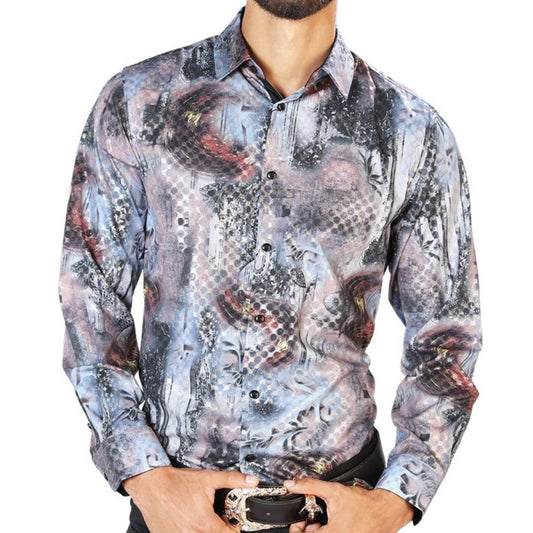 Camisa Vaquera de Moda El Señor de los Cielos Negro Multicolor (43871)